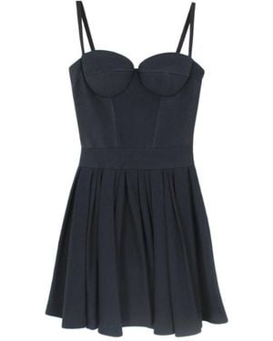 Fausto Puglisi Sweetheart Neckline Crepe Skater Dress - Black