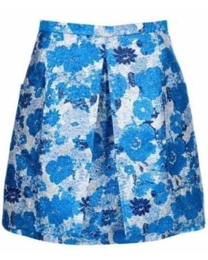Christopher Kane Silk Josefine Mini Skirt - Blue