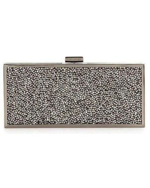 BCBGMAXAZRIA Gunmetal Ariana Rock Crystal Hard Clutch - Multicolor