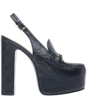 Gucci Ottavia GG Platform Pumps 145mm - Blue