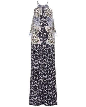 Stella McCartney Applique Silk Jumpsuit - Blue