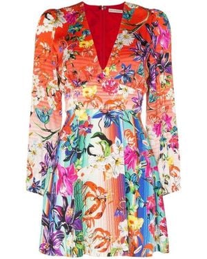 Mary Katrantzou Bloom Floral Print Silk Dress - Red