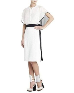 BCBGMAXAZRIA Yvette Talk/black Silk Dress - White