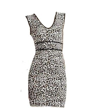 BCBGMAXAZRIA Fancy Leopard Cocktail Dress - Brown