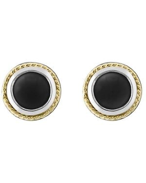 Effy Sterling Silver And Onyx Stud Earrings - Black