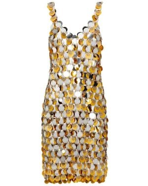 Rabanne Oversized Paliette-embellished Mini Dress - Metallic