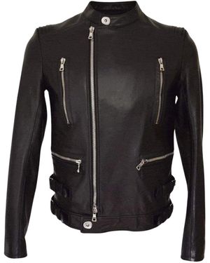 Balmain Leather Biker Jacket Fr 52 - Black
