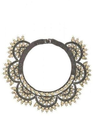 BCBGMAXAZRIA Metal-spike Bib Necklace - Metallic