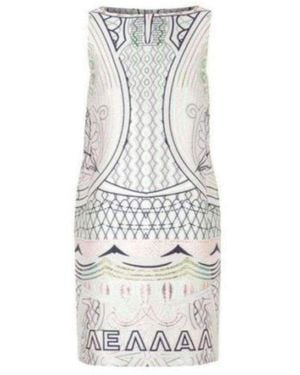 Mary Katrantzou Lella Printed Multicolored Jacquard Dress