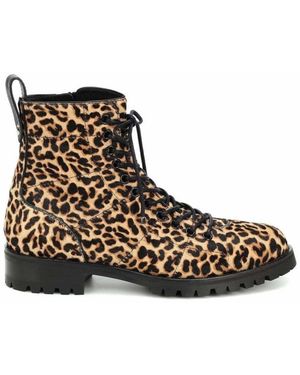 Jimmy Choo Cruz Flat Calf-hair Ankle Boots - Brown