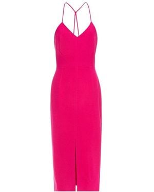 Roland Mouret Cannock Stretch-crepe Midi Dress - Pink