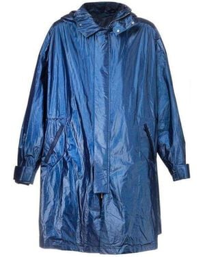 Juun.J Blue Oversized Raincoat