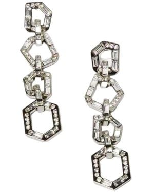 BCBGMAXAZRIA Stone-link Earrings - Metallic