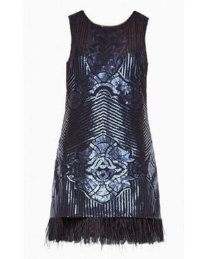 BCBGMAXAZRIA Caterina Sequined Dress - Blue