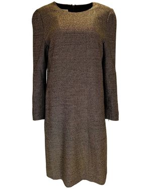 Dries Van Noten Wool Blend Dress - Metallic