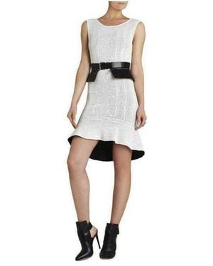 BCBGMAXAZRIA Faye Jacquard Dress - White