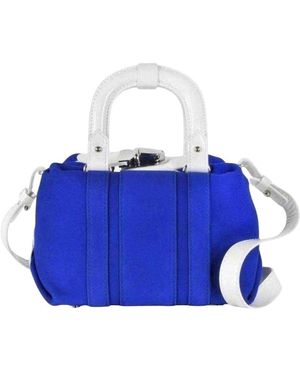 Carven Suede Small Shoulder Bag - Blue