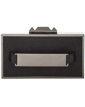 BCBGMAXAZRIA Black Sadie Box Clutch With Side Handle