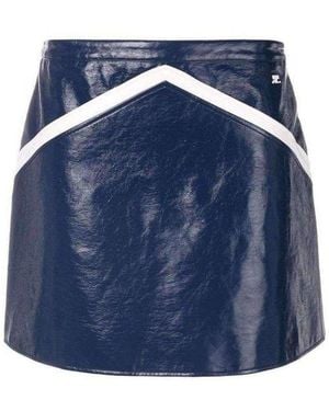Courreges Blue Rangers Vinyl Mini Skirt
