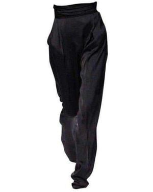 Balmain Black High Waisted Tuxedo Trousers