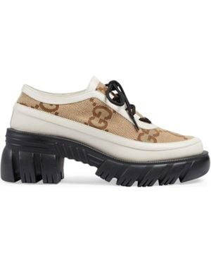 Gucci GG Panelled Lace-up Shoes - Grey
