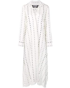 Jacquemus La Djellaba Dot Maxi Dress - White