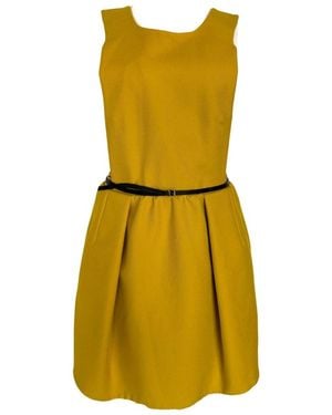 Carven Open Back Pinafore Dress - Yellow