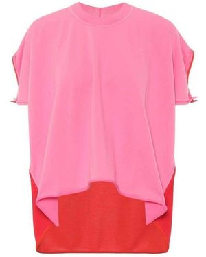 Bottega Veneta Two-tone Jersey T-shirt - Pink