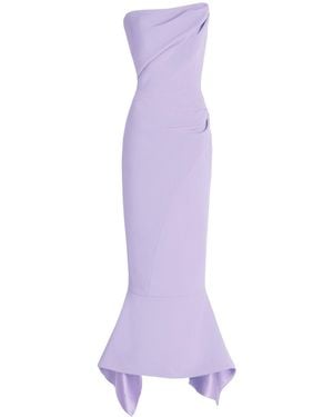 Maticevski Suffix Strapless Lilac Crepe Midi Dress - Purple