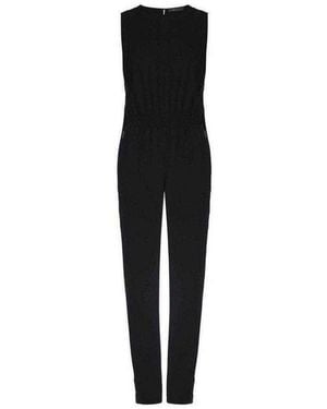 BCBGMAXAZRIA Victorya Lace Side Paneles Jumpsuit - Black