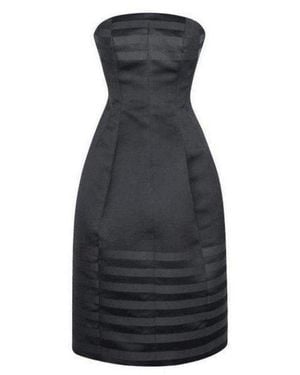 Jonathan Saunders Derya Poly Satin Strapless Cocktail Dress - Black