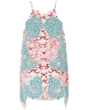 Stella McCartney Applique Silk Collen Sleeveless Blouse - Blue
