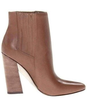 BCBGMAXAZRIA Metild Beige Leather High Heel Bootie - Brown