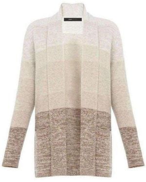 BCBGMAXAZRIA Cashmere Ginata Ombre Shawl Collar Cashmere Blend - Natural