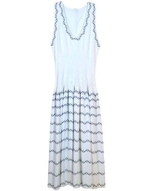 Alaïa Knit Sleeveless Maxi Dress - Blue