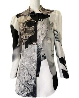 Carven Printed Silk Habotai Shirt - Multicolor