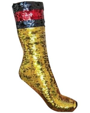 Gucci Webright Sequin Embellished Socks - Yellow