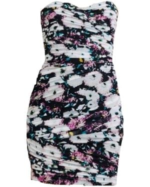BCBGMAXAZRIA Winnie Strapless Floral Print Dress - Black