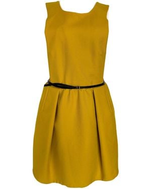 Carven Open Back Pinafore Dress - Yellow