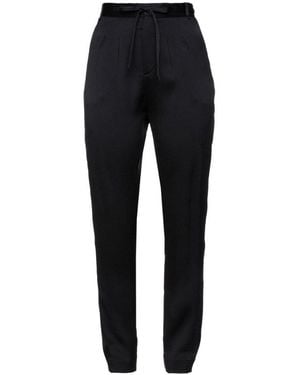 Roland Mouret Pleated Silk Pants - Black
