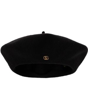 Gucci Black Felt Wool Beret