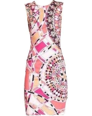 PUCCI Signature Print Sheath Cotton Dress - Pink
