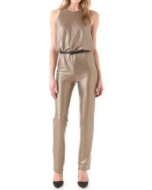 BCBGMAXAZRIA Lowe Sequin Jumpsuit - Metallic