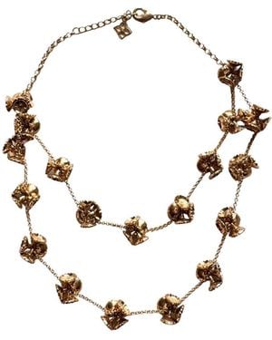 BCBGMAXAZRIA Floral Charm Chain Necklace - Multicolor