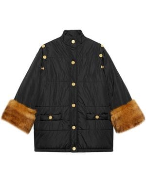 Gucci Detachable Sleeves Padded Jacket - Black