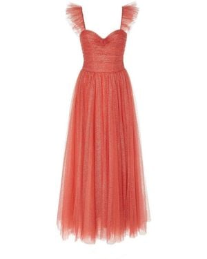 Monique Lhuillier Glitter Tulle Cocktail Dress - Multicolor