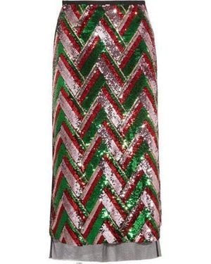 Gucci Sequinned Tulle Midi Skirt - Multicolour