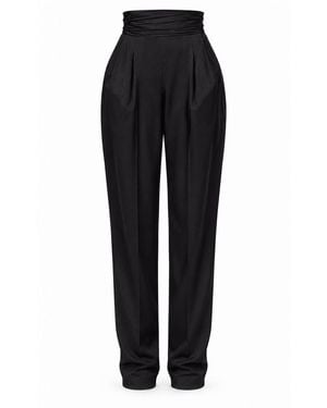 Balmain Black High-waisted Tuxedo Pants