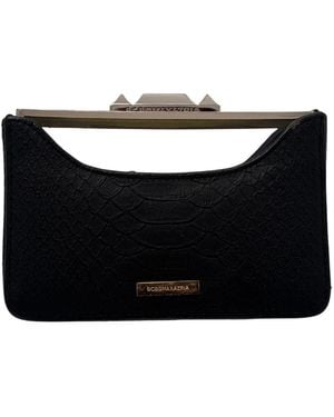 BCBGMAXAZRIA Shell Transparent Frame Clutch - Black