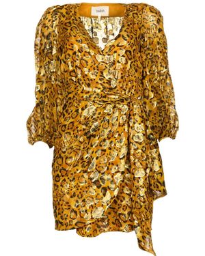 Ba&sh Ginger Silk-blend Dress - Brown